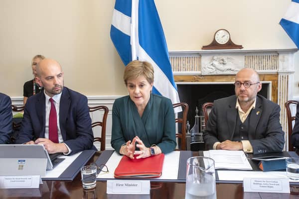 First Minister Nicola Sturgeon chairs the Scottish energy summit. Picture: Lesley Martin - Pool/Getty Images