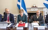 First Minister Nicola Sturgeon chairs the Scottish energy summit. Picture: Lesley Martin - Pool/Getty Images