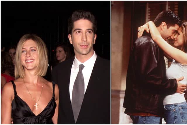 Jennifer Aniston and David Schwimmer, who played on-screen couple Ross and Rachel, are rumoured to be dating following the Friends Reunion episode (Getty Images)