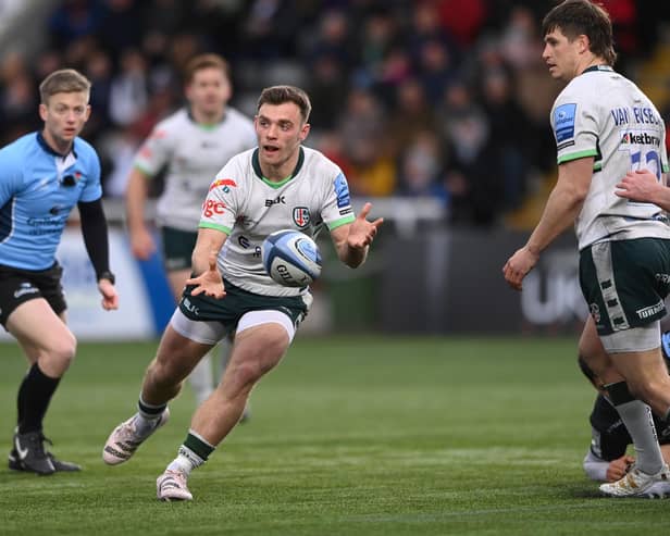 Scotland scrum-half Ben White in action for London Irish. (Photo by Stu Forster/Getty Images)
