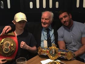 Former boxing champion Alex Arthur (right) has paid tribute to his old coach, the late Joe Fortune, who died last Wednesday aged 90.