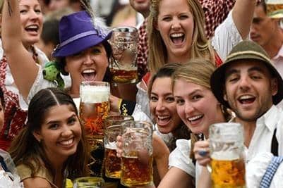 Crowds at a previous incarnation of Edinburgh Oktoberfest.