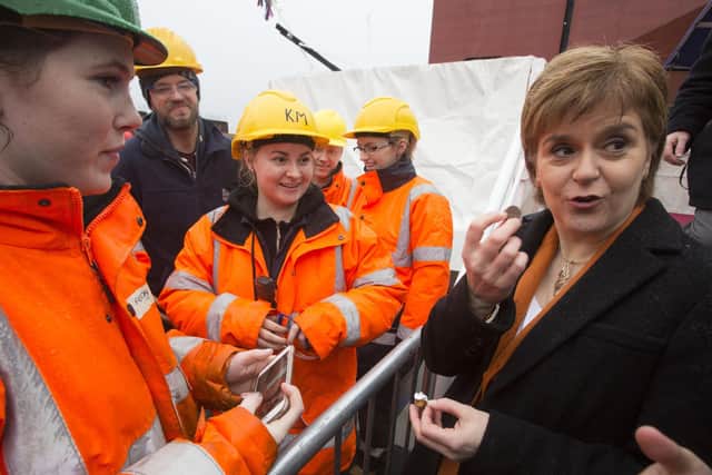 First Minister Nicola Sturgeon at the launch of Glen Sannox in November 2017. Picture: Mark F Gibson / Gibson Digital