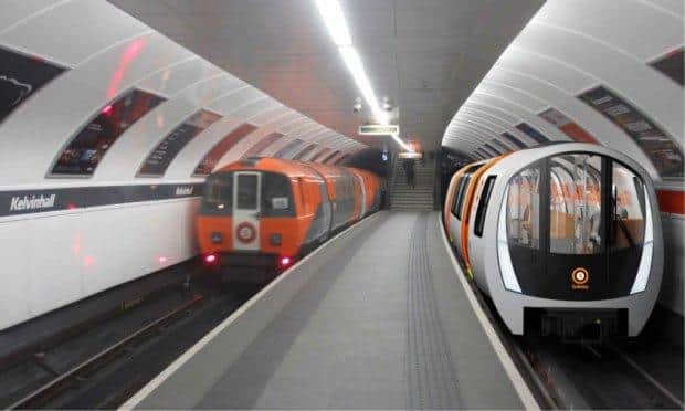 Passengers will be able to see out of either end of the new trains, right. Picture: SPT