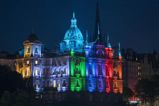 The landmark Scottish headquarters of Bank of Scotland/Lloyds Banking Group on The Mound, Edinburgh. Picture by Jane Barlow