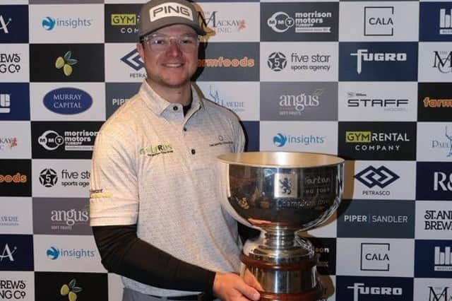 Rhys Thompson will be playing on the Challenge Tour in 2024 after winning this year's Farmfoods Tartan Pro Tour Order of Merit, capped by a win in the season-ending event at Gleneagles. Picture: Tartan Pro Tour