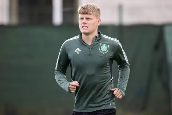 Scott Robertson during a Celtic training session at Lennoxtown. (Photo by Craig Williamson / SNS Group)