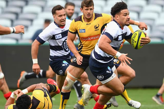 Sione Tuipulotu in action for Melbourne Rising against Western Force. Picture: Quinn Rooney/Getty Images