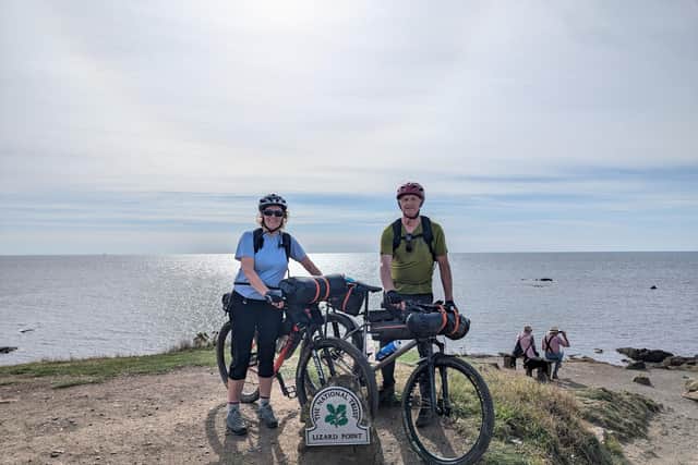 Mike Raine with wife Sally on one of their recent bikepacking adventures.