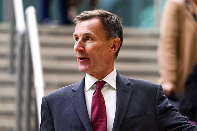 Chancellor Jeremy Hunt. Picture: Jordan Pettitt/PA Wire