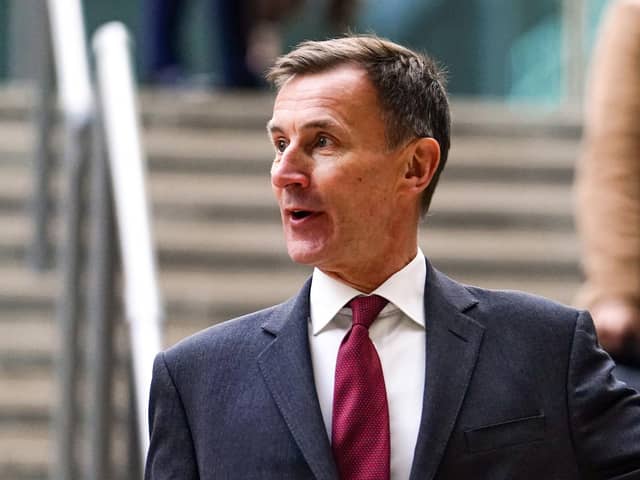 Chancellor Jeremy Hunt. Picture: Jordan Pettitt/PA Wire