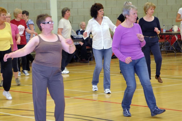 A dance taster session held in the Headland Sports Centre 7 years ago. Recognise anyone?