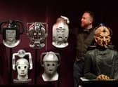 David Smith from the National Museum of Scotland prepares for the opening of its Doctor Who Worlds of Wonder exhibition, which opens on 9 December. Picture: Andrew Milligan/PA Wire