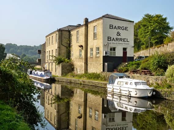 A pub on the Sowerby to Marsden stretch of the Rochdale canal