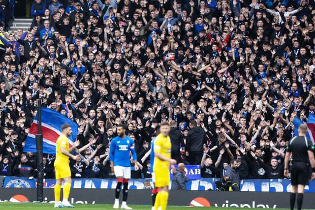 The Union Bears were in full voice during the match against Morton.