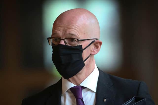 National 5 exams have already been cancelled in Scotland due to the Covid-19 pandemic but a decision on the more advanced tests have been given the provisional go-ahead by John Swinney. (Photo by Fraser Bremner - WPA Pool/Getty Images)