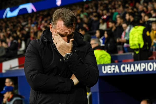 There was plenty for Celtic manager Brendan Rodgers to struggle to believe his eyes over in the 6-0 bleaching for hot his 10-man team in Madrid this week. (Photo by Craig Foy / SNS Group)