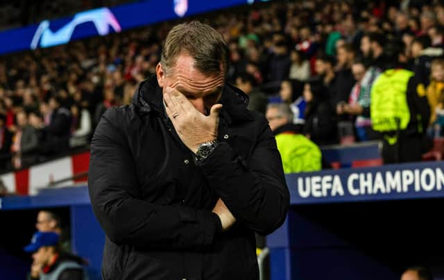 There was plenty for Celtic manager Brendan Rodgers to struggle to believe his eyes over in the 6-0 bleaching for hot his 10-man team in Madrid this week. (Photo by Craig Foy / SNS Group)