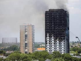 Grenfell Tower after the devastating fire in 2017. Image: Press Association.