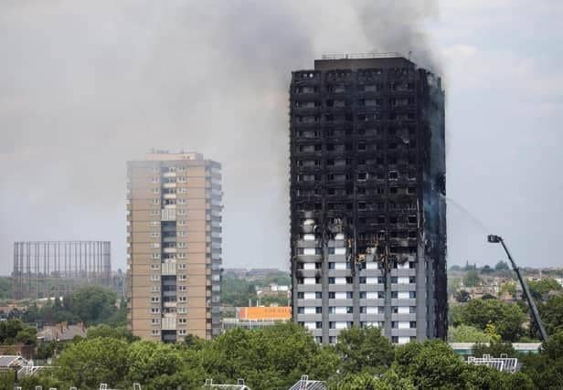 Grenfell Tower after the devastating fire in 2017. Image: Press Association.