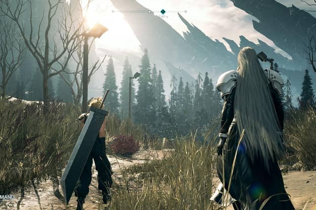 Cloud encounters the legendary villain Sephiroth once more in Rebirth's story.
