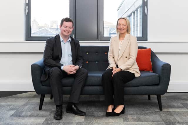 New partner Magnus Mackay with Thorntons managing partner Lesley Larg. Picture: Chris Scott