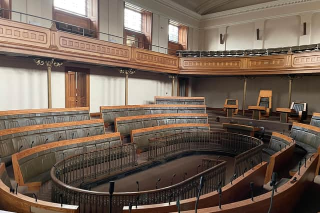 The debating chamber created in the old Royal High School for a future Scottish Parliament will be used for Edinburgh's Hidden Door festival this summer.