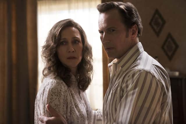 Vera Farmiga and Patrick Wilson as paranormal investigators The Warrens in The Conjuring.