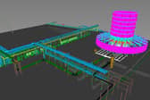 An artist's impression of how the new ground flare will appear.