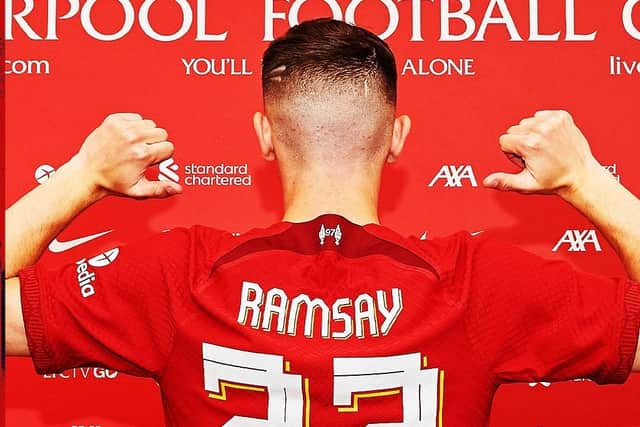 Ramsay will wear the No.22 at Anfield. Picture: Liverpool FC