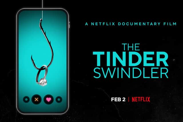 The Tinder Swindler is set to be Netflix's next true crime hit show. Photo credit: Netflix.