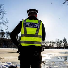 Police at the scene on Friday (Pic: Lisa Ferguson)