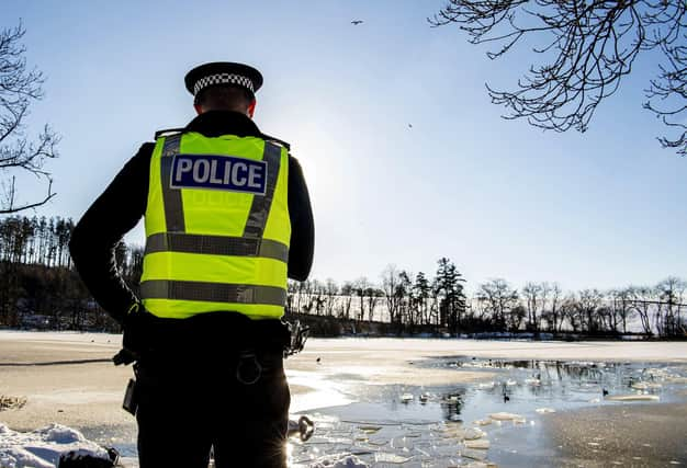 Police at the scene on Friday (Pic: Lisa Ferguson)