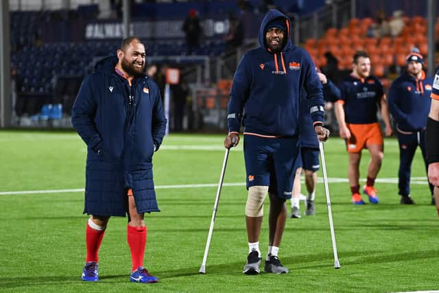 Bill Mata, right, suffered a serious knee injury against Benetton last December but is fit again.  (Photo by Paul Devlin / SNS Group)