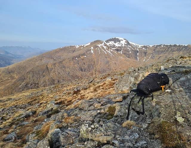 The rucksack found near the summit of Stob A Choire Odhair, The Black Mount, Bridge of Orchy.