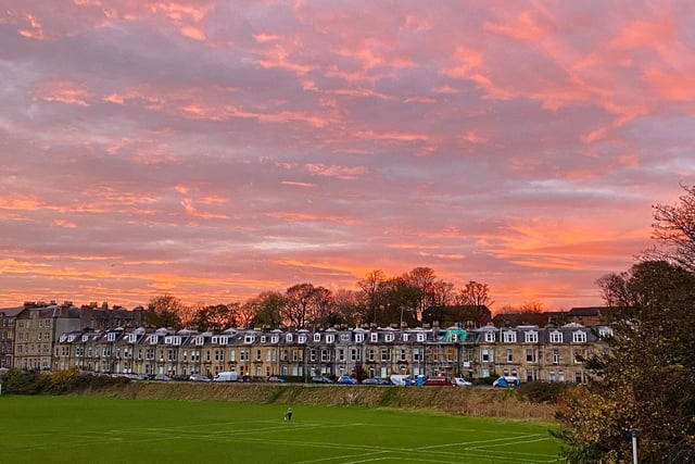 A gorgeous contrast of verdant green and light pinks was beautifully captured by Ilona who was keen to share the skies with fellow Edinburgh folk (Photo: Ilona Turnball).