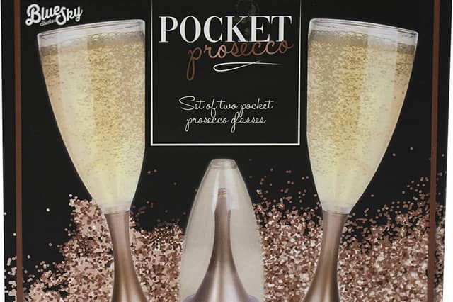 "From Prosecco to pocket in seconds." For those who've had to leave a party early, but didn't want to rush that expensive Prosecco opened for the occasion, this one's for you. Pocket Prosecco allows you to slide that beverage into your back pocket spillage-free (and discretely) - a worthy entry for first place on this list.