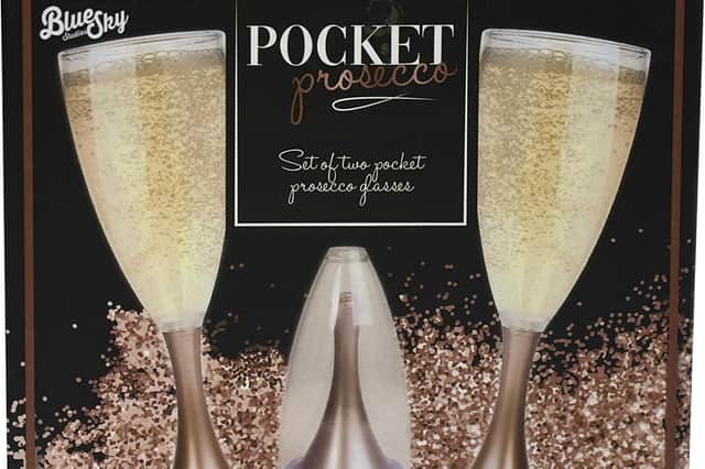 "From Prosecco to pocket in seconds." For those who've had to leave a party early, but didn't want to rush that expensive Prosecco opened for the occasion, this one's for you. Pocket Prosecco allows you to slide that beverage into your back pocket spillage-free (and discretely) - a worthy entry for first place on this list.