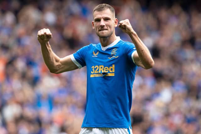 Borna Barisic was noticeably emotional as he left the pitch after Rangers' 1-0 win over Celtic. (Photo by Alan Harvey / SNS Group)