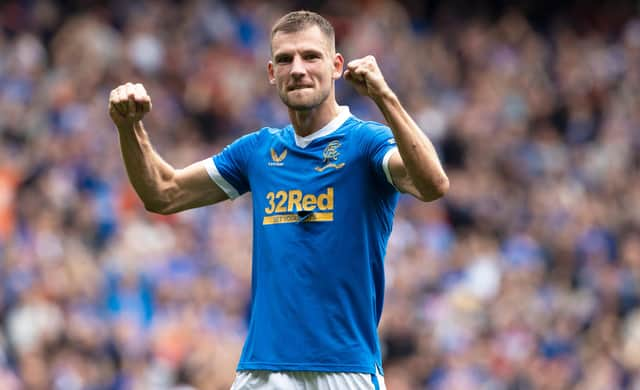 Borna Barisic was noticeably emotional as he left the pitch after Rangers' 1-0 win over Celtic. (Photo by Alan Harvey / SNS Group)