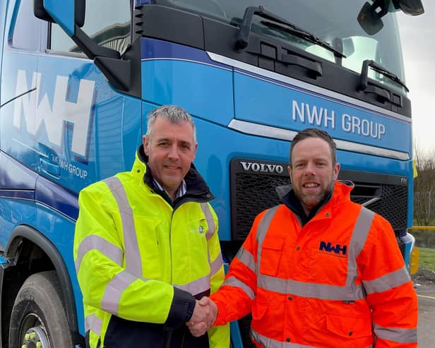 Dave Cheetham, senior operations manager – communities directorate waste services, Dumfries and Galloway Council; and Jamie Campbell, head of corporate sales at NWH Group.
