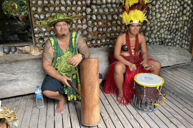 A warm welcome from Moorea musicians (Picture: Martin Gray)