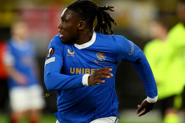 Calvin Bassey was one of Rangers' stand-out performers in their aggregate triumph over Borussia Dortmund in the Europa League knockout round play-offs. (Photo by Martin Rose/Getty Images)