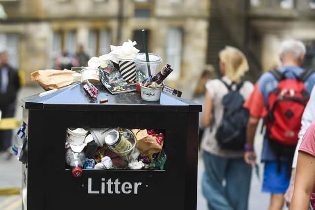 Piles of rubbish lined the streets in Edinburgh during prolonged industrial action in 2022. Picture: Lisa Ferguson
