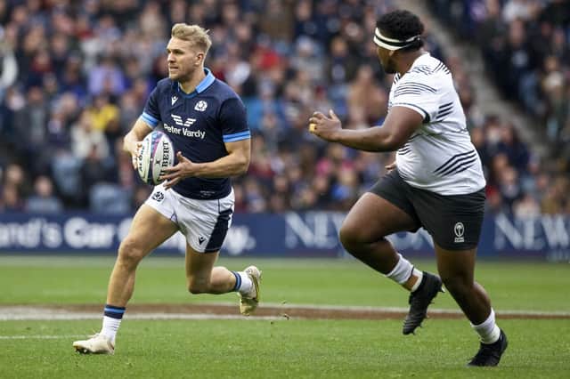 Chris Harris helped Scotland beat Fiji 28-12 but warned a big improvement will be needed against the All Blacks. (Photo by Craig Williamson / SNS Group)