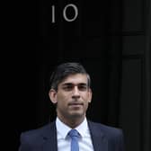 Prime Minister Rishi Sunak leaves 10 Downing Street to attend the weekly Prime Minister's Questions session in parliament in London. Picture: AP Photo/Frank Augstein