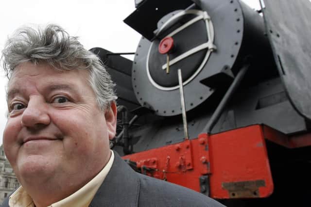 Robbie Coltrane at the return of a historic Scottish steam engine to the city of Glasgow after 60 years in South Africa (Pic: Andrew Milligan/PA Wire)