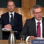 Thug Derek MacAoidh fianais seachad aig comataidh nam modh-sgrùdaidh poblach.