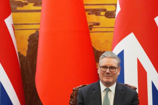 Prime Minister Sir Keir Starmer during a signing ceremony at the Great Hall of the People in Beijing, during his visit to China. PIC: Carl Court/PA Wire