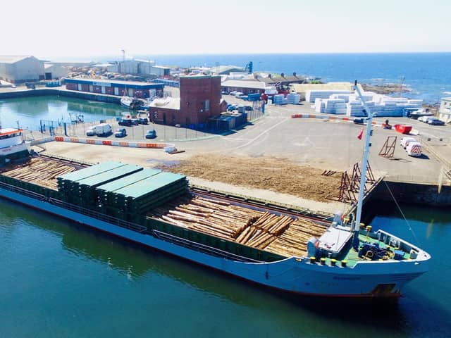 The first shipment of timber by sea from Troon harbour. Picture: contributed.